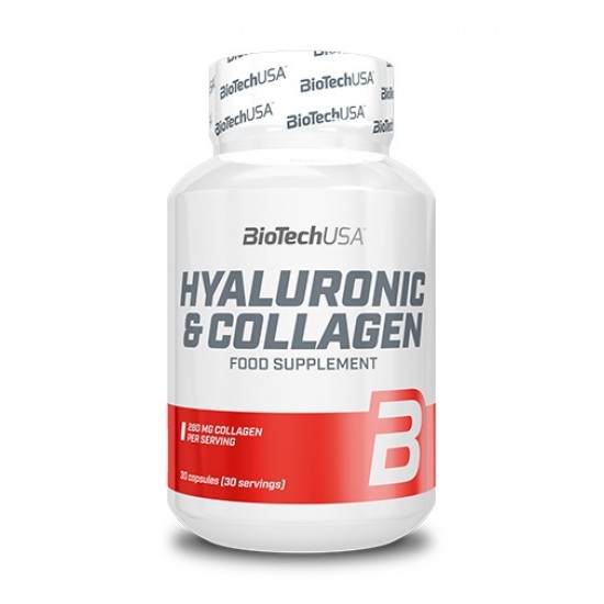 Biotech USA Hyaluronic & Collagen 30 капсули на супер цена