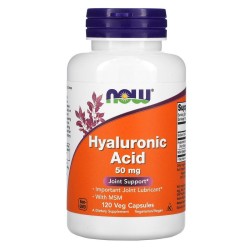 NOW Hyaluronic Acid with MSM 120 капсули