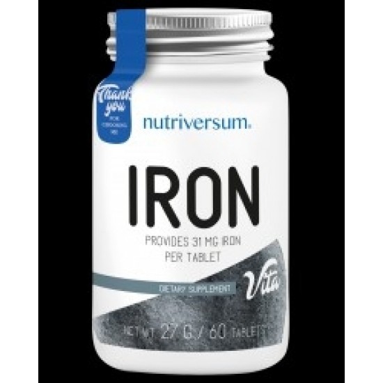 Nutriversum Iron 30 mg | Ferrous Fumarate - 60 tabs / 60 servs на супер цена