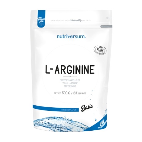 Nutriversum L-Arginine Powder 500 g  / 100% Pure на супер цена