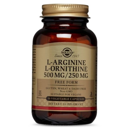 Solgar L-Arginine/L-Ornitine 500/250 mg, 50 vcaps на супер цена