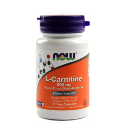 NOW L-Carnitine 500 мг - 30 капсули NOW L-Carnitine 500 мг - 30 капсули