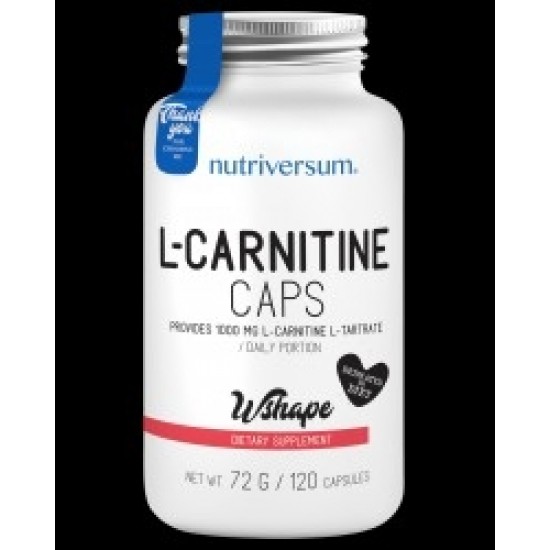 Nutriversum L-Carnitine Caps 500 mg - 120 caps / 120 servs на супер цена