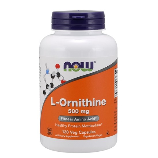 NOW L-Ornithine 500 мг / 120 капсули на супер цена