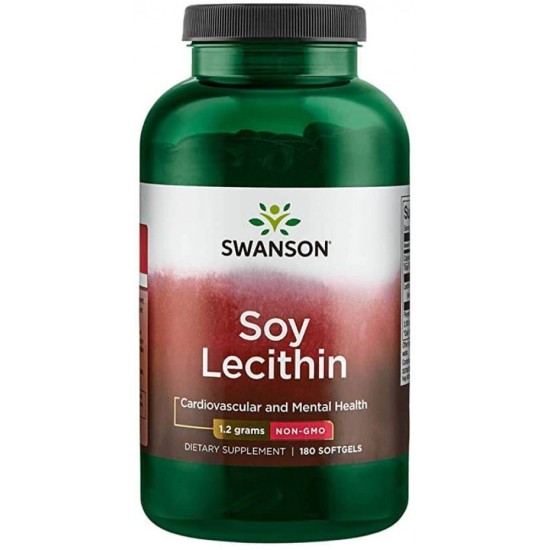Swanson Lecithin Non-GMO 180 гел капсули на супер цена