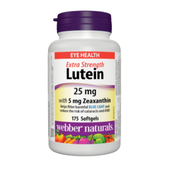 Webber Naturals ЛУТЕИН 25 мг + ЗЕАКСАНТИН 5 мг капсули * 175 на супер цена