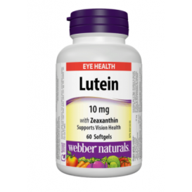 Webber Naturals Lutein with Zeaxanthin / Лутеин и зеаксантин 10 mg, 60 софтгел капсули
