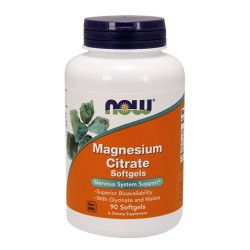 NOW Magnesium Citrate 134 мг / 90 гел капсули