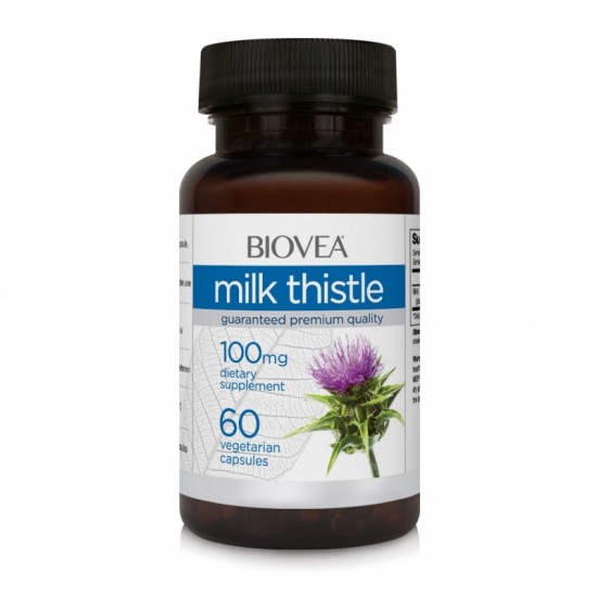 Biovea Milk Thistle 100mg - Бял Трън - 60 Vcaps на супер цена