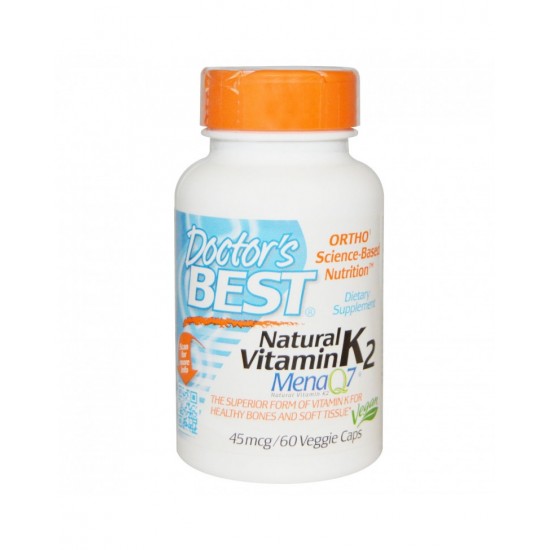 Doctor's Best Natural Vitamin K2 45 мг / 60 капсули на супер цена