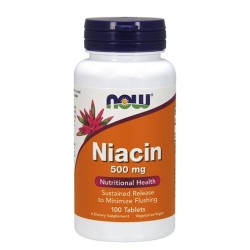 NOW Niacin 500 мг / 100 таблетки