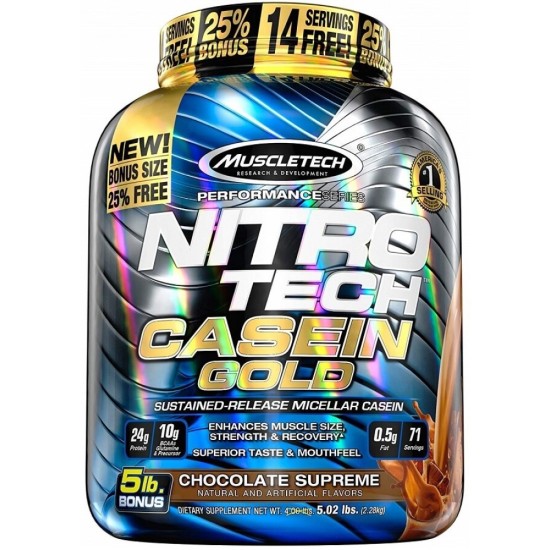 Muscletech Nitro Tech Casein Gold 2280 гр на супер цена