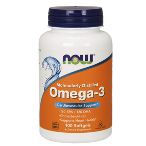 NOW Omega 3 Fish Oil 1000 мг / 100 гел капсули