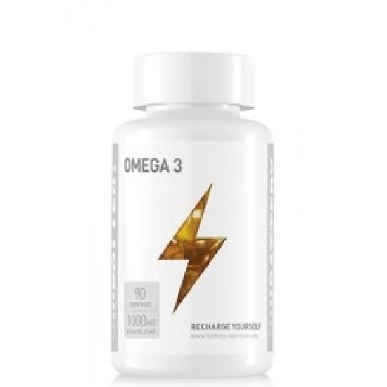 Battery Nutrition Omega 3 - 90 гел капсули на супер цена