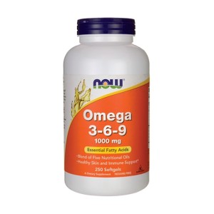 NOW Omega 3-6-9 / 1000 мг / 250 гел капсули