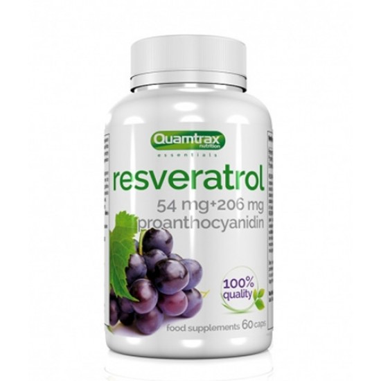 Quamtrax Resveratrol + Proanthocyanidin / 60 caps на супер цена