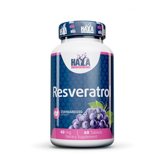 Haya Labs Resveratrol 40 мг / 60 таблетки на супер цена