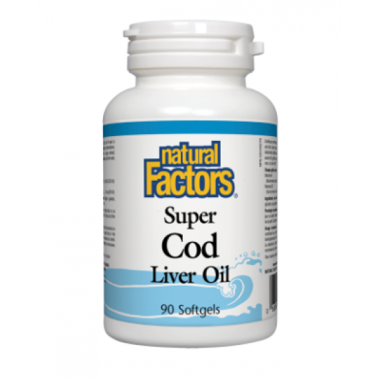 Natural Factors Super Cod Liver Oil 1100 mg х 90 софтгел капсули на супер цена