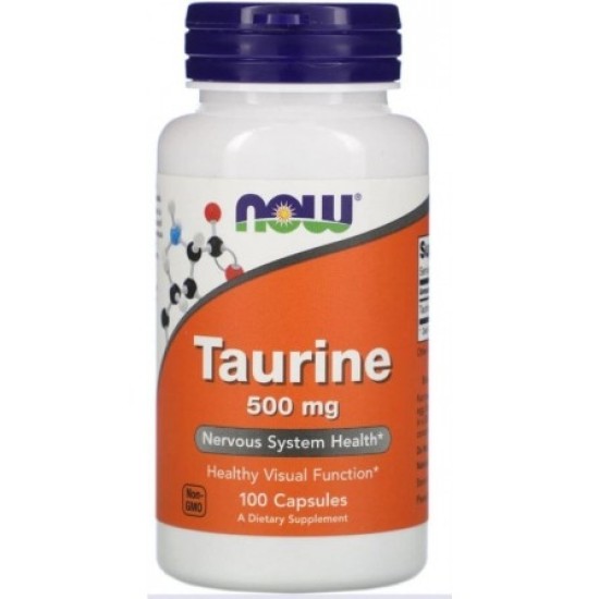 NOW Taurine 500 мг / 100 капсули на супер цена