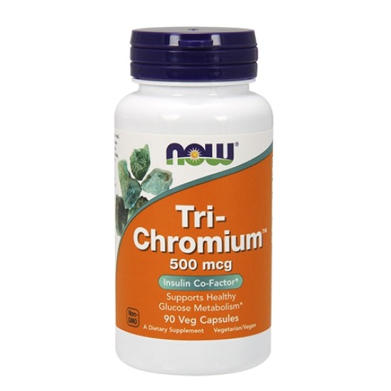NOW Tri-Chromium 500mcg / 90Vcaps. на супер цена
