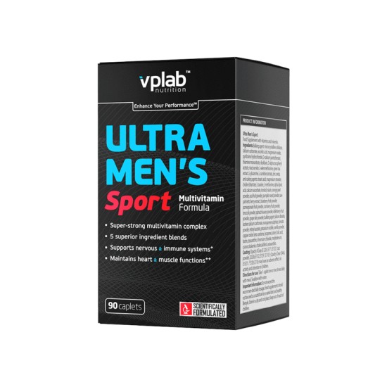 VPLaB Ultra Men`s Sport Multivitamin - Мултивитамини 90 капсули на изгодни цени VPLaB Ultra Men`s Sport Multivitamin - Мултивитамини 90 капсули на супер цена