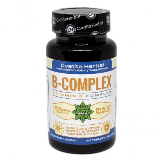 Cvetita Herbal Vitamin B Complex - Витамин B1-B6-B12 - 90 таблетки  на супер цена