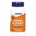 NOW Vitamin D3 + K2 1000 IU / 45 mcg 120 vcaps. на супер цена