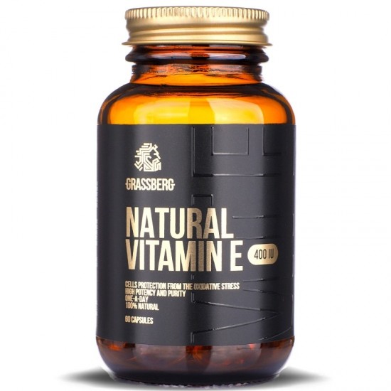 Grassberg Vitamin E 400IU Natural 60 гел капсули на супер цена