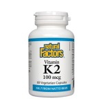 Natural Factors Vitamin K2 100 мг / 60 капсули на супер цена