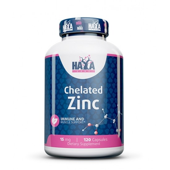 Haya Labs Chelated Zinc 15 мг - 120 капсули на супер цена