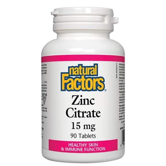 Natural Factors Zinc 15 мг / 90 таблетки на супер цена