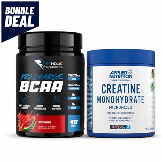 Fitholic Professional Pro Charge BCAA + Applied Nutrition Creatine Monohydrate FREE на супер цена