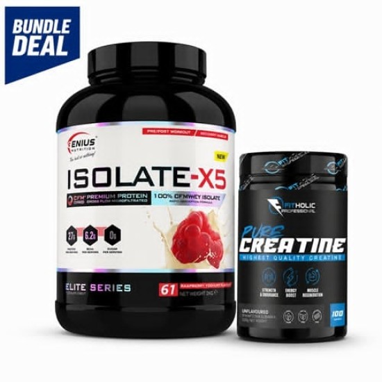 Промо пакет Genius Isolate X5 + Fitholic Creatine на супер цена