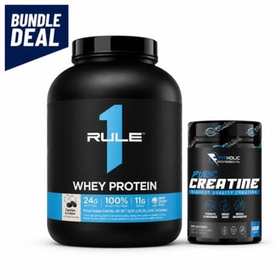 Промо Пакет RULE ONE Whey Protein Blend + Fitholic Professional Pure Creatine на супер цена