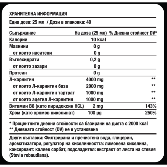 Fitholic Professional L-Carnitine Slim Energy 4000 mg Triple L-Carnitine Matrix 1000 ml на супер цена