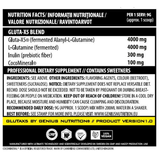 Genius Nutrition Gluta - X5 405g / 45servs на супер цена