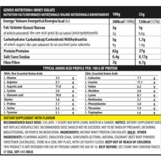 Genius Nutrition iWHEY ISOLATE -  900 gr на супер цена