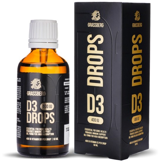 Grassberg Vitamin D3 Drops 400 IU / 50 мл на супер цена