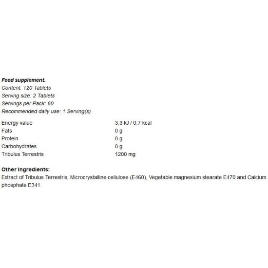 GymBeam Tribulus Terrestris 90% 120 таблетки на супер цена