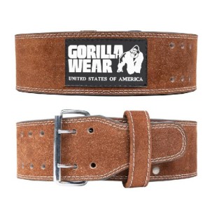 Gorilla Wear Трибойски кожен колан 4 Inch Leather Lifting Belt – Brown