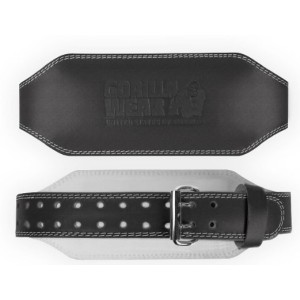 Gorilla Wear Колан от естествена кожа 6 Inch Padded Leather Lifting Belt – Black/Black