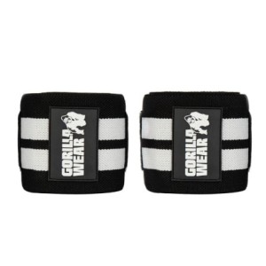 Gorilla Wear      Ластични бинтове за лакти Elbow Wraps – Black/White 120 cm