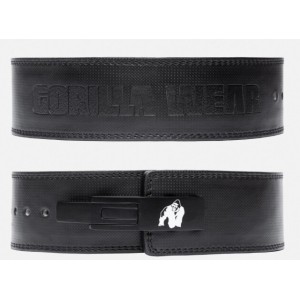 Gorilla Wear Трибойски кожен колан с карбоново покритие Gorilla Wear 4 Inch Carbon Leather Lever Belt – Black