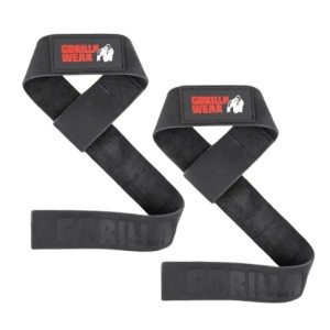 Gorilla Wear Фитили 100% кожа Leather Lifting Straps – Black