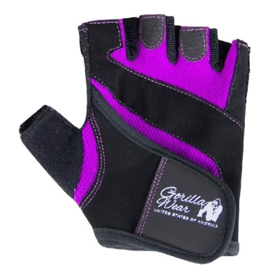 Gorilla Wear Дамски ръкавици за фитнес Women’s Fitness Gloves – Black/Purple на супер цена