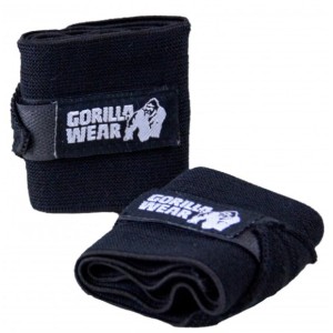 Gorilla Wear Ластични бинтове за китки Wrist Wraps BASIC – Black