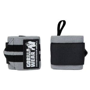Gorilla Wear  Ластични бинтове за китки Wrist Wraps PRO – Gray/Black