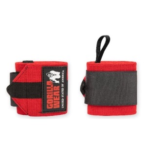 Gorilla Wear Ластични бинтове за китки Wrist Wraps Ultra – Black/Red