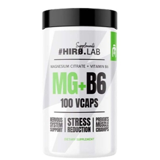 Hero.Lab MG + B6 | Magnesium Citrate + B6 100 капсули на супер цена