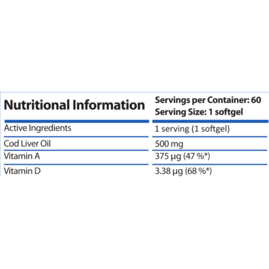 HS Labs COD LIVER OIL - 60 SOFTGELS на супер цена